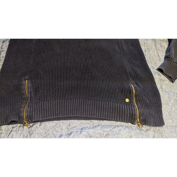 LRL LAUREN JEANS Co Blue Sweater with gold hardware zips size 1X - Picture 4 of 11
